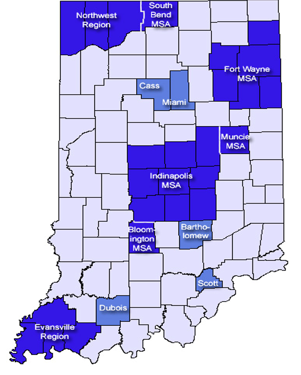 Indiana Nonprofits Project 2002 Regions